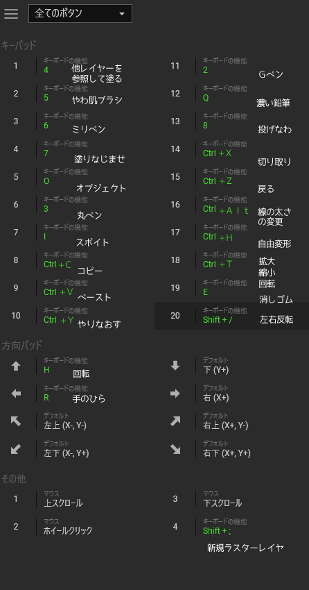 Razer Tartarus V2 Pro をクリップスタジオで使う時のショートカットキーの設定方法まとめ